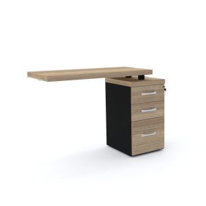 MESA COMPLEMENTO PÉ GAVETEIRO 3 GAVETAS T235